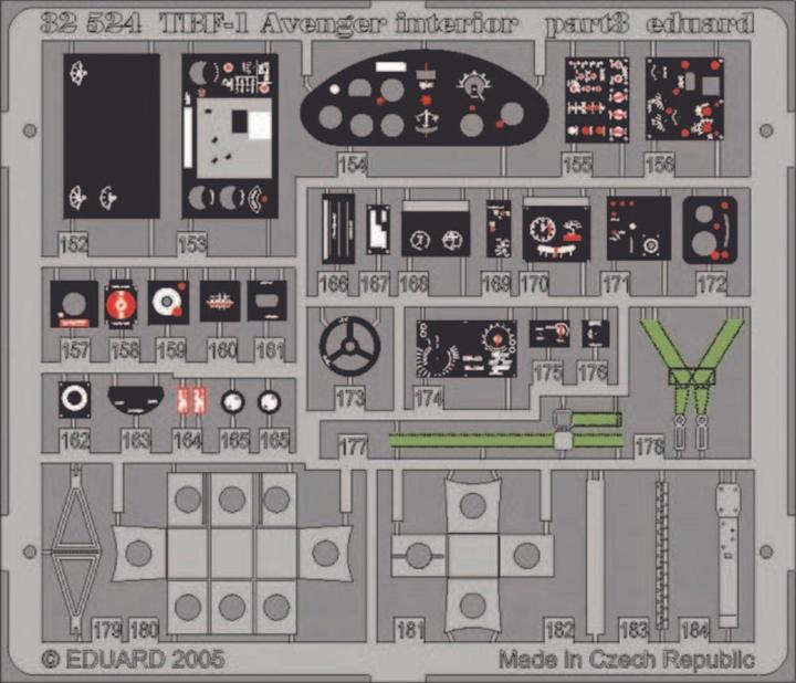 Actual product image Eduard TBF-1 Avenger interior