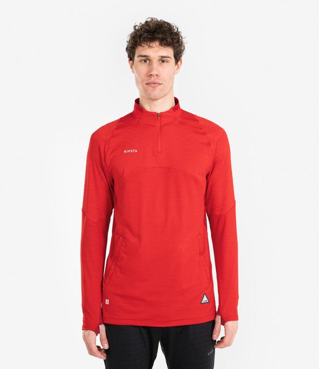 Immagine prodotto Kipsta Calcio donna/uomo 1/2 zip - CLR rosso (M)