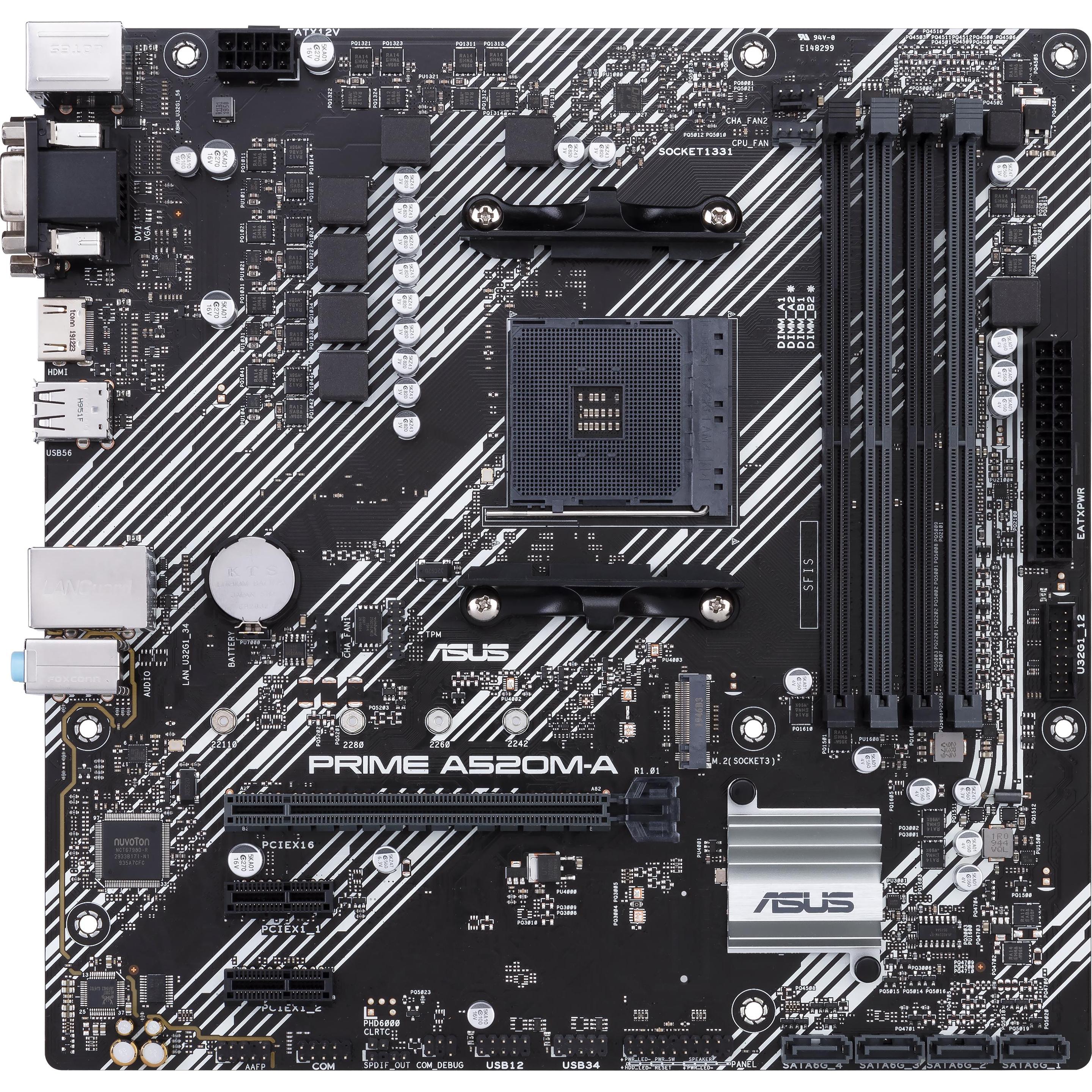 ASUS PRIME A520M-A II/CSM (AM4, AMD A520, mATX), Mainboard