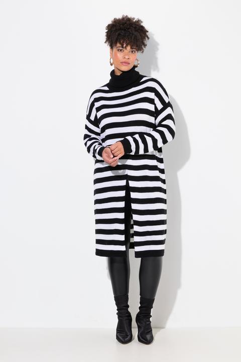 Produktbild Miamoda Long-Pullover, A-Linie, Ringel, Saumschlitz (50, 52)