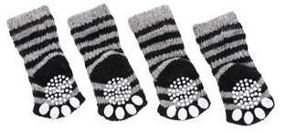 Flamingo Pet Socks 4 Pcs/Set M Black/Grey (M)