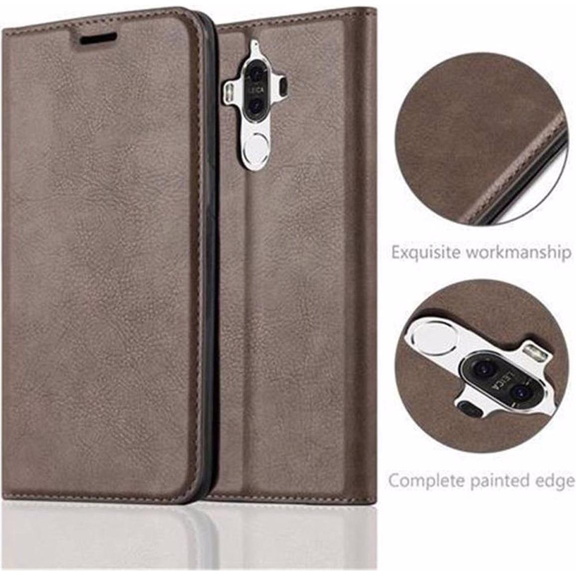 Thumbnail - Cadorabo Book Invisible Magnet Cover (Huawei Mate 9), Smartphone Hülle, Braun
