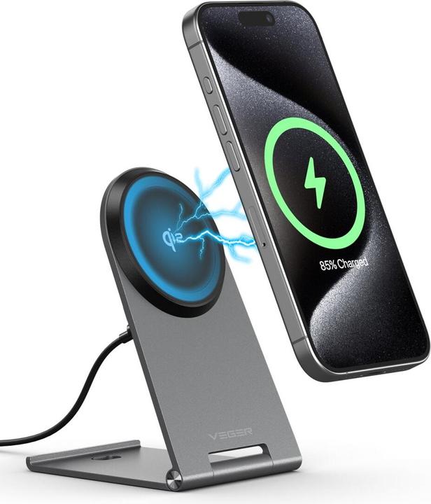 Actual product image Veger - Q7 Aluminum Wireless Charger (15 W)
