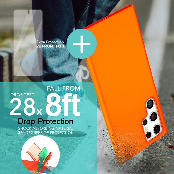 Produktbild Nalia Neon Silikon Hülle mit 2x Displayschutz (Samsung Galaxy S23 Ultra)