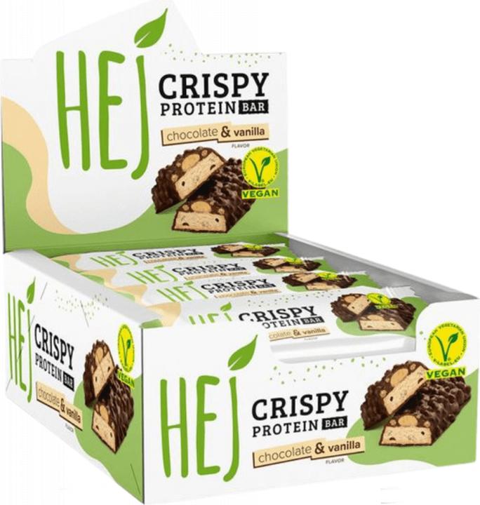 Actual product image HEJ Nutrition HEJ Crispy Vegan Protein Bar (Chocolate & vanilla, 12 pcs., 614 g)