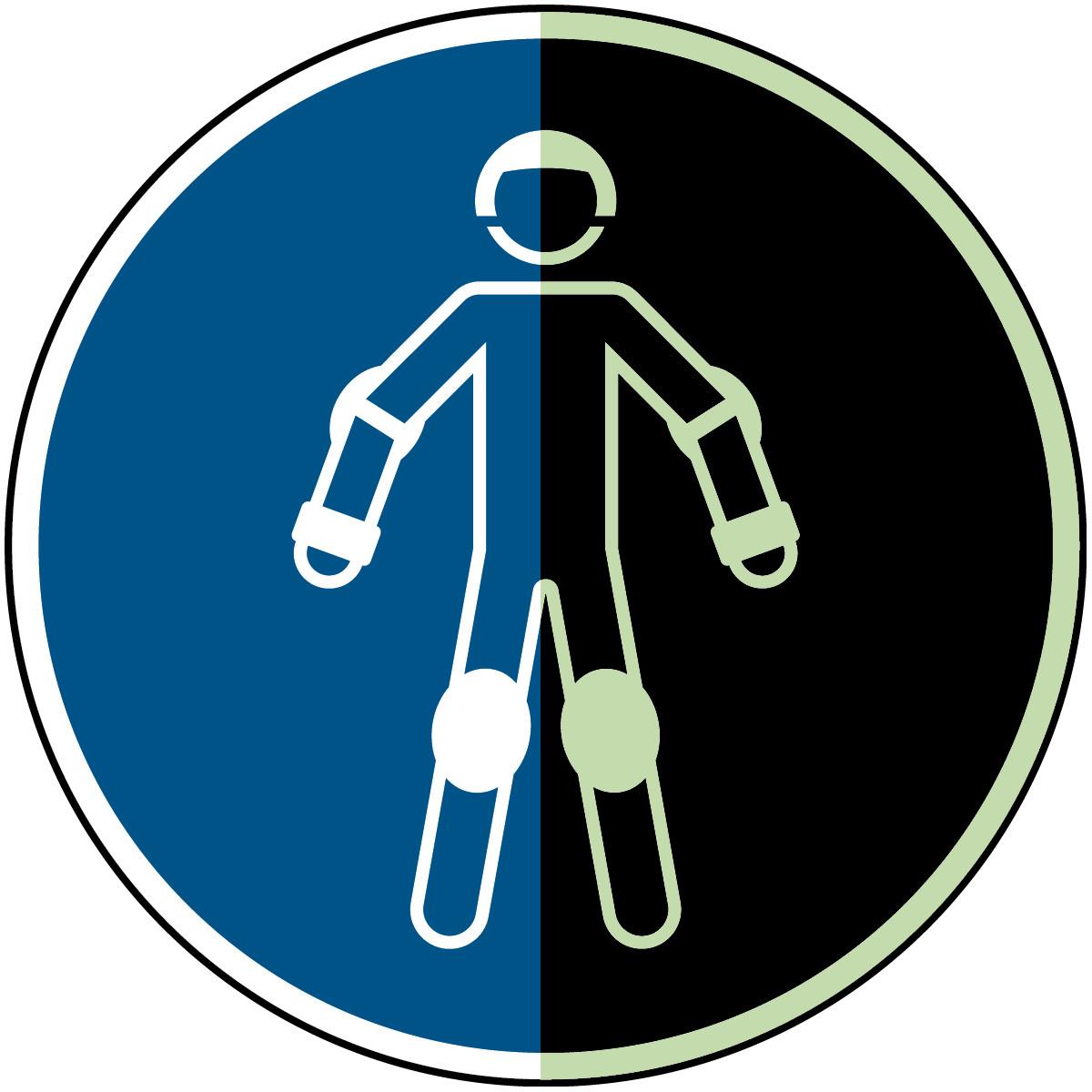 Brady ISO-Sicherheitsschild - Rollsport-Schutzausrüstung tragen (M/M049/NT-SA-DIA150/1-B)