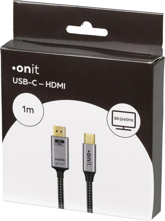 Produktbild Onit Kabel USB Type-C - HDMI, 1 m (1 m, USB Typ C, 2.1)