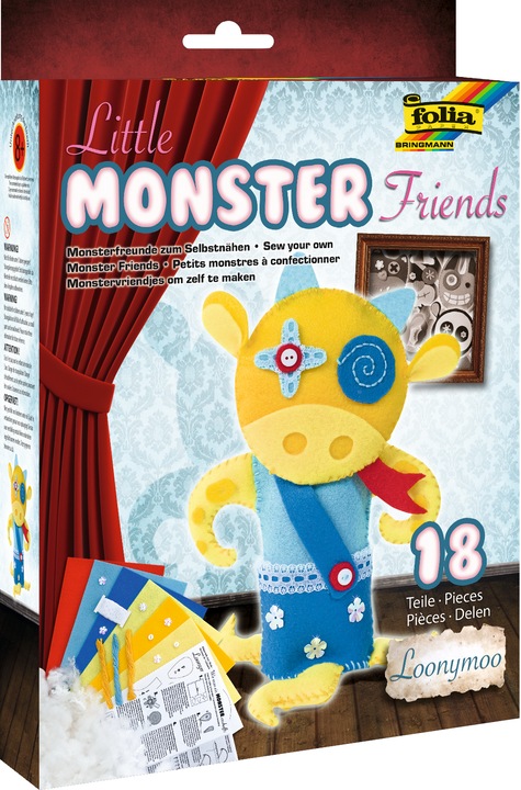 Actual product image Folia Little Monster Friends "Loonymoo