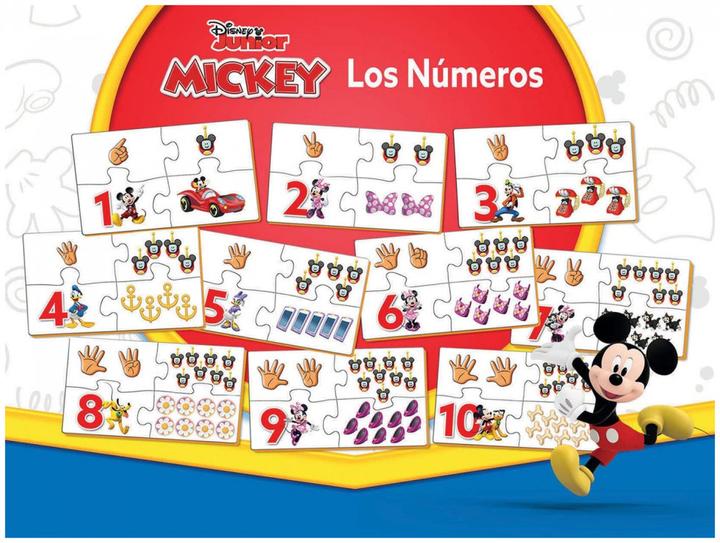 Immagine prodotto Educa 19327 Puzzle 40 pezzi, Disney Mickey Impara i numeri da 3+ anni (40 pezzi)