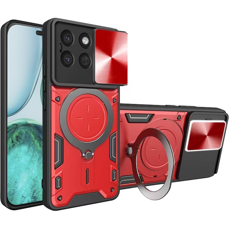 Techsuit - CamGuard Pro - Honor X8c - Red (Honor X8), Cover smartphone, Rosso