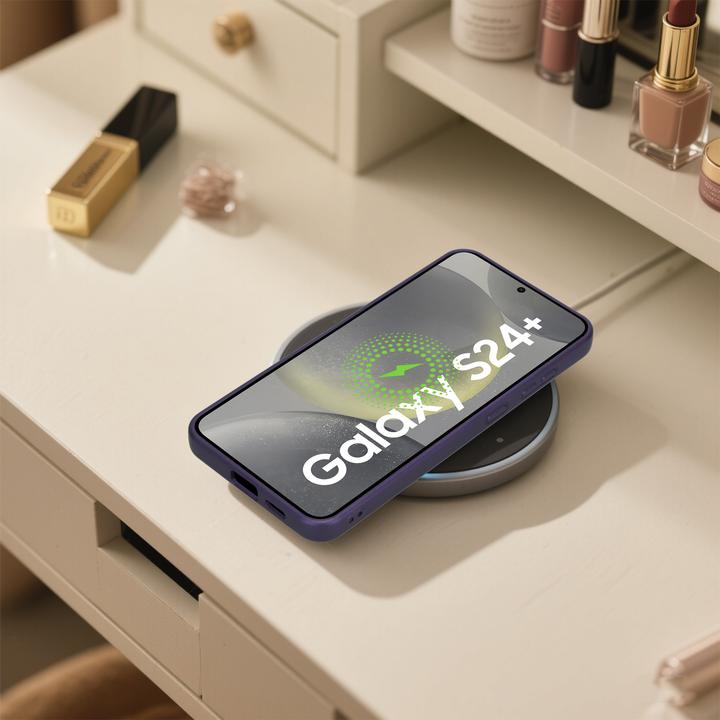 Produktbild Cadorabo Samsung Galaxy S24 PLUS Hülle kompatibel mit MagSafe Glitzer Case (Samsung Galaxy S24+)