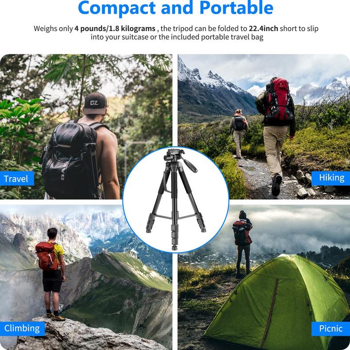 Actual product image Neewer Aluminum Alloy Camera Tripod Monopod With Pan Head (I) (Metal)