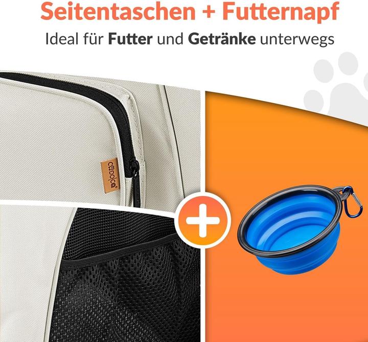 Immagine prodotto Cadoca Zaino (Gatto, Cane, Pieghevole, Chiudibile a chiave, Traspirante)