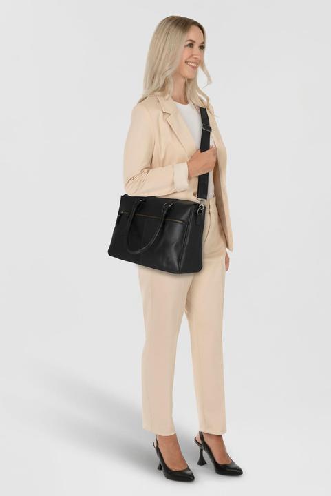 Productafbeelding Burkely Onderweg shopper tas leer 40 cm laptopvak (17 l)