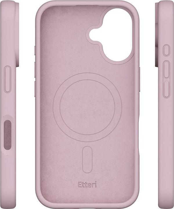Actual product image Etteri Silicone Mag case for iPhone 16 6,1" light pink (Apple iPhone 16)