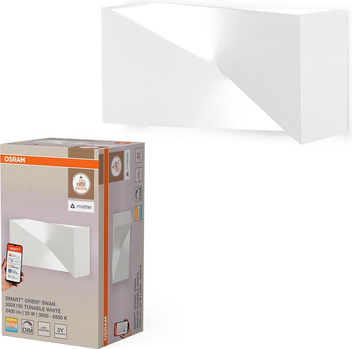 Produktbild Osram SMART+ Matter Wall Swan 300x150mm Tunable White (1700 lm)