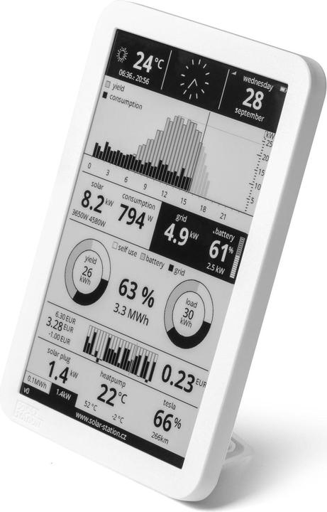Immagine prodotto Solar Station Solar Station 10" E-Ink-Display, Schnittstellen: WLAN