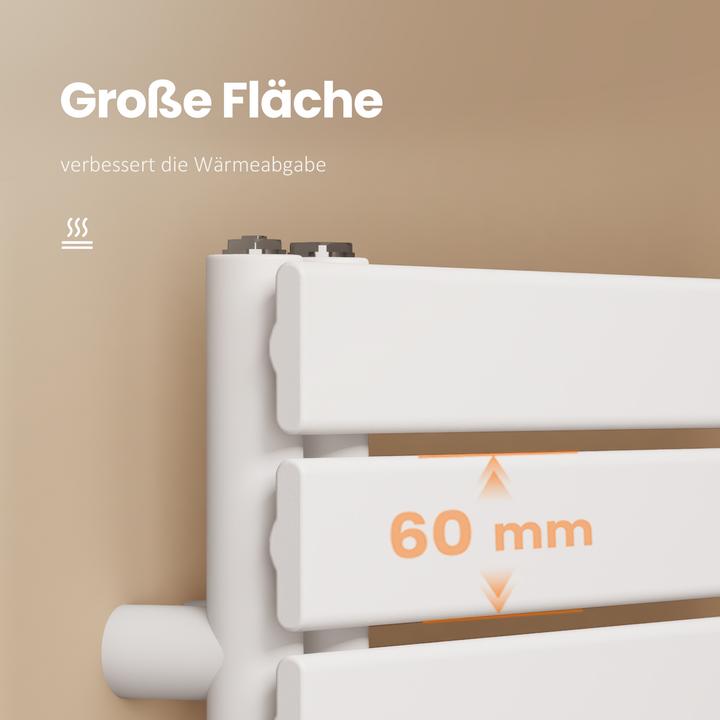 Produktbild Emke Badheizkörper Handtuchhalter Handtuchwärmer 160x50cm Weiss 794w