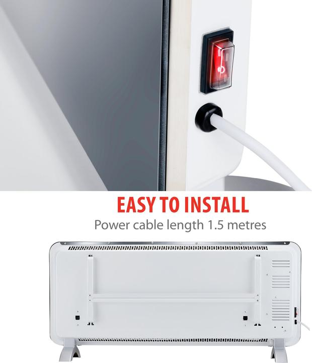 Actual product image Alpina Glass panel heater 230V 2000W (2000 W)