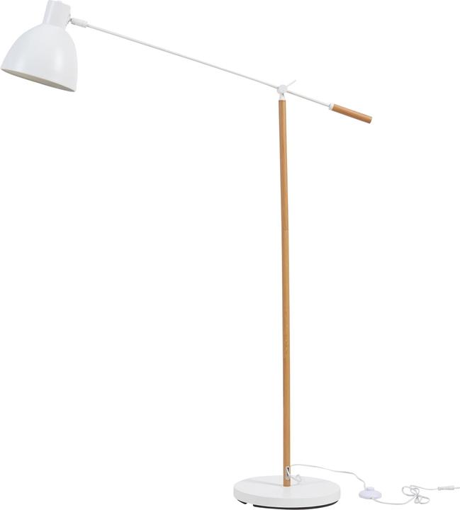 Produktbild Lux.Pro Stehleuchte Banchory Metall 163 cm Holzoptik/Weiss (E27)