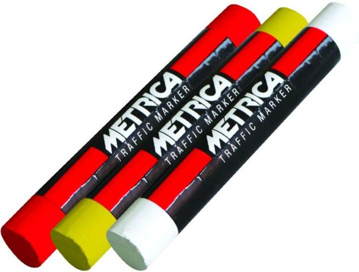 Produktbild Metrica Verkehrsunfall-Markierungskreide, 150 x 20 x 20 mm, geölt, rund, gelb