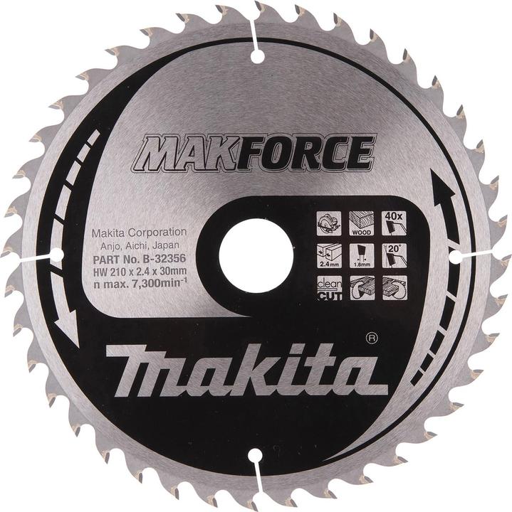 Produktbild Makita Sägebblatt MAKFORCE 210x30x40Z