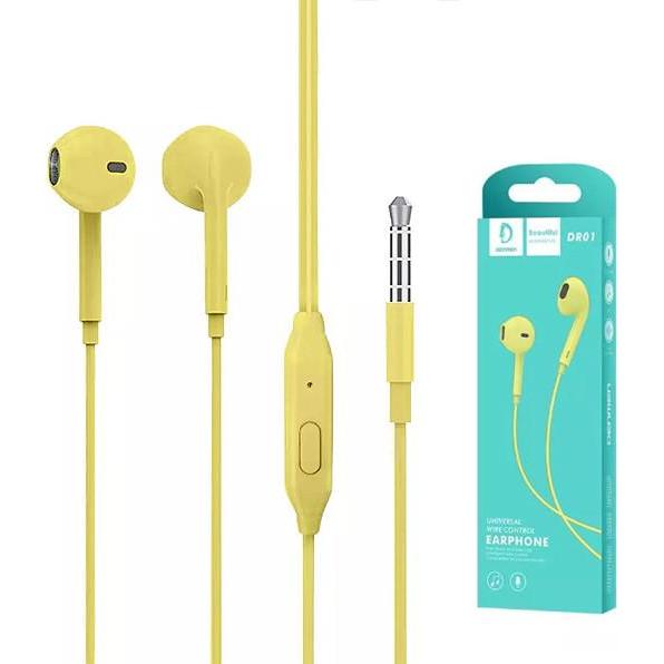 Vega Denmen Universal Jack 3,5 Zoll Gelbe In-Ear-Kopfhörer Dr01 (Cablato), Cuffie
