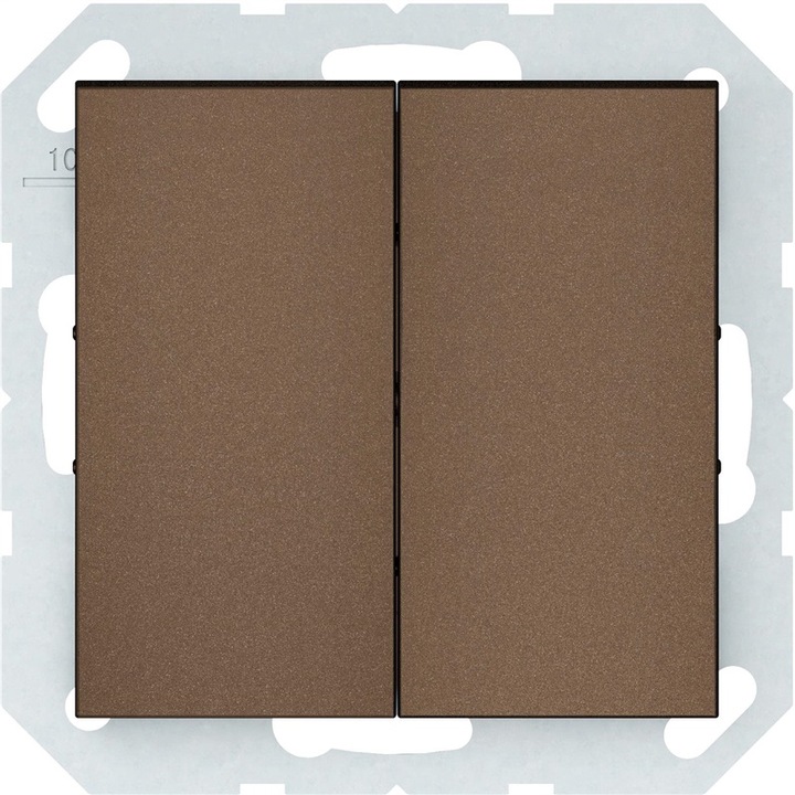 Actual product image Vila SWITCH 2 GANGS MOCHA P510-020-02 QR 1000