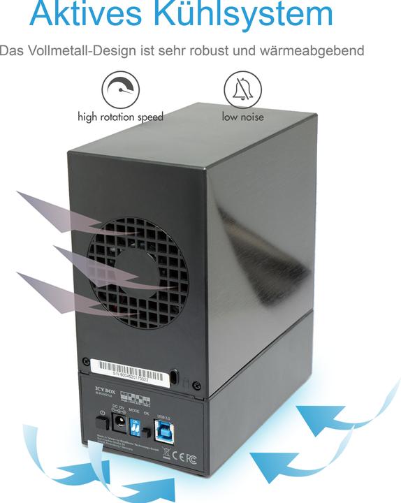 Productafbeelding Icy Box RAID-behuizing voor 2x HDD, IB-RD3621U3 (3.5")
