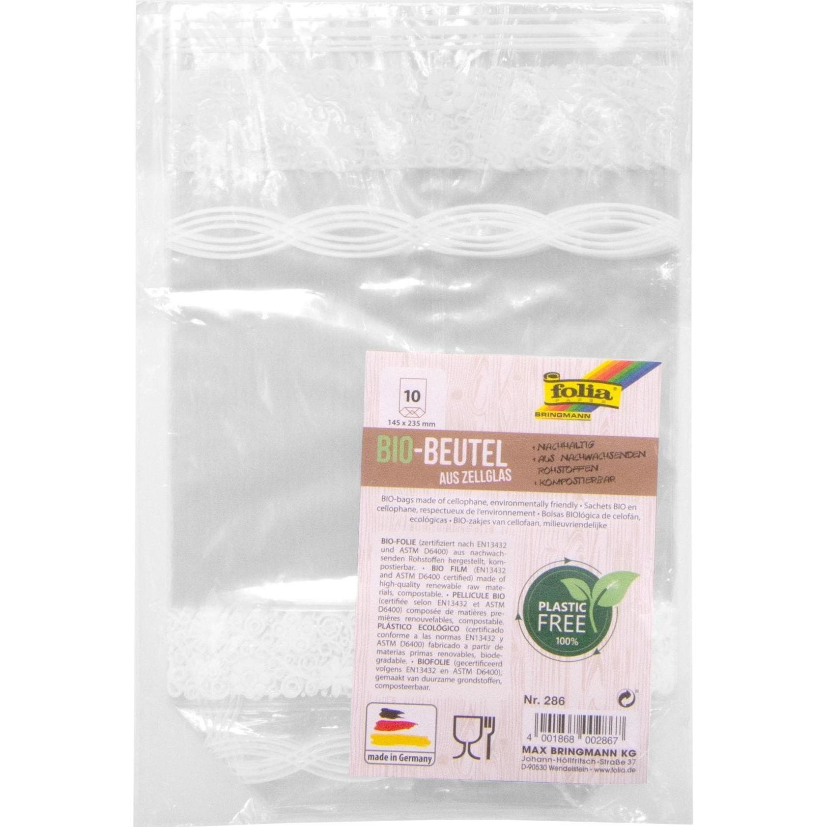 Folia Cellophantüten mit Spitzen, Lebensmittelverpackung, Mehrfarbig