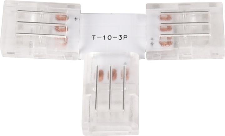 Actual product image Enovalite ENOVALTE connector for 10mm LED strip, T-shaped, 3-pin