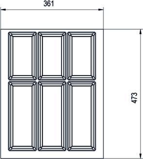 Actual product image Agoform Besteckeinsatz MBX M KB:450 NL:500 Weiss
