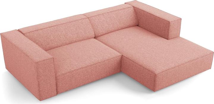 Actual product image Cosmopolitan Design Right Corner Sofa, "Arendal", 3 Seats, Pink, 224x166x70 Made in Europe (3-seater, Corner sofa)