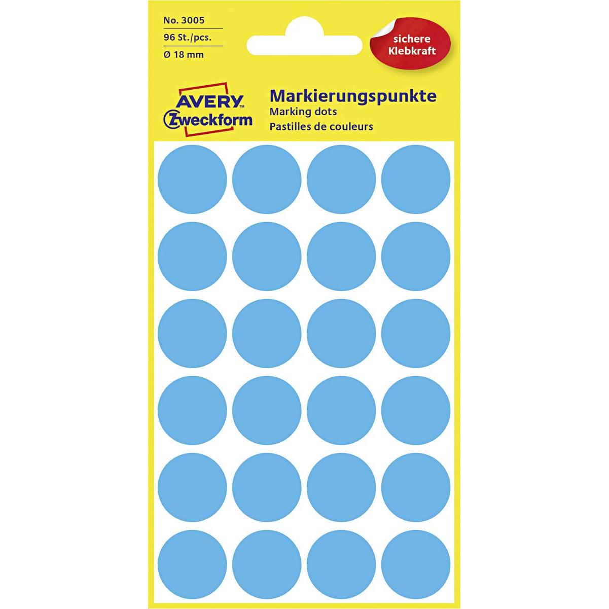 15x Avery, Etiketten, Markierungspunkte