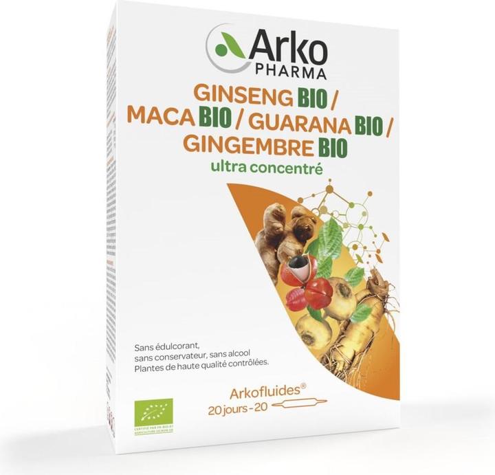 Produktbild Arkopharma Arkofluide Ginseng-Macaeln (20 Stück, Ampulle, 375 g)