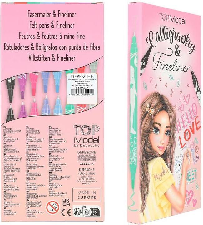 Produktbild Top Model Kalligraphy und Fineliner Set (Mehrfarbig, 8 x)