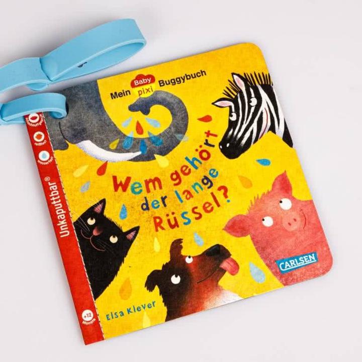 Actual product image Baby Pixi (unkaputtbar) 171: Mein Baby-Pixi-Buggybuch: Wem gehört der lange Rüssel? (German)