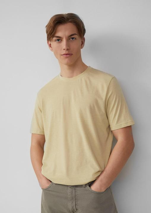 Produktbild S.Oliver T-Shirt Meliertes T-Shirt mit Layering-Detail am Kragen (S)