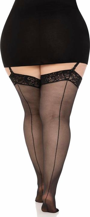 Actual product image Leg Avenue seamed stockings with lace (46, 50)