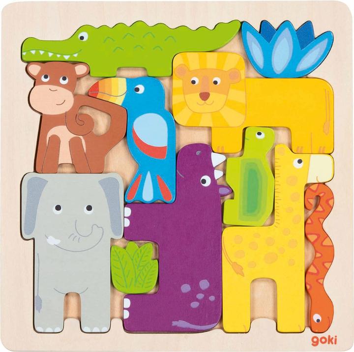 Immagine prodotto Goki Einlegepuzzle Safari (11 pezzi)