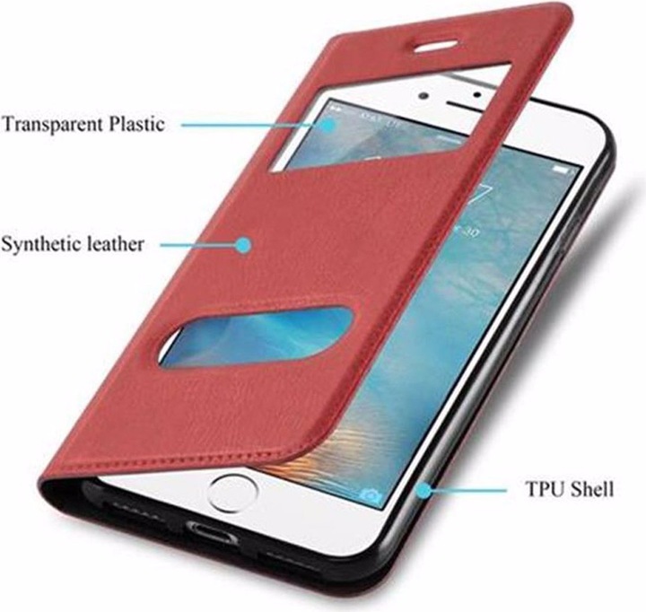 Produktbild Cadorabo Book mit View Doppelfenster Cover (Apple iPhone 7, Apple iPhone SE (2nd Gen))