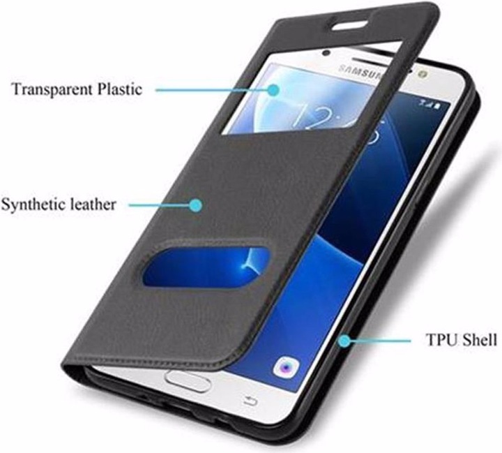 Produktbild Cadorabo Book mit View Doppelfenster Cover (Samsung Galaxy J5 (2016))