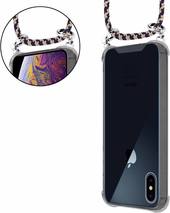 Produktbild Cadorabo TPU Handy Kette SILBER Cover