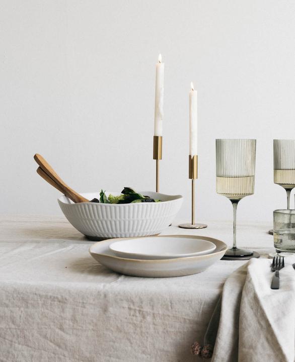 Actual product image Esmée Large ceramic bowl / dish with wavy rim, Ø 30 x H 10 cm