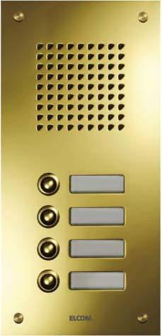 Actual product image Elcom ELCO TMG-6/1 TMG-6/1 flush-mounted door station PVD brass