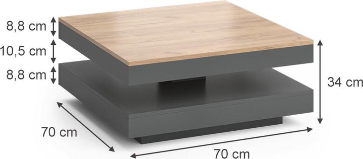 Image du produit Vicco Elias (70 x 70 x 34 cm)