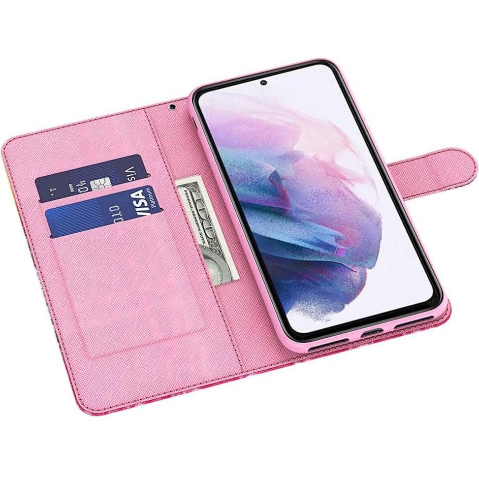 Thumbnail - Cover-Discount Galaxy A54 - Etui Glitzer Effekt Baum rosa (Samsung Galaxy A54 5G), Smartphone Hülle, Rosa