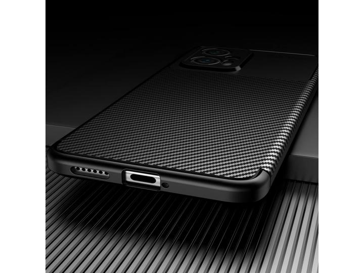 Actual product image Screenguard Xiaomi Poco X4 GT Hull Carbon Design TPU Case (Xiaomi Poco X4 GT)