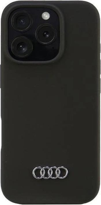 Productafbeelding Audi Siliconen hoesje iPhone 16 Pro 6.3" czarny/zwart hardcase AU-LSRIP16P-Q3/D1-BK (Apple iPhone 16 Pro)