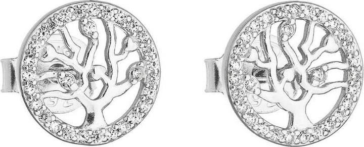 Produktbild Evolution Group Silver earrings Tree of life with zircons 11218.1 (L)